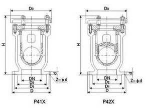 P41X自動排（進）氣閥結構圖